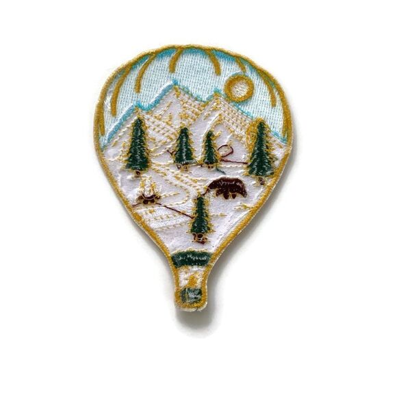 Hot Air Balloon Camp Embroidered Patch - Picture 3 of 3